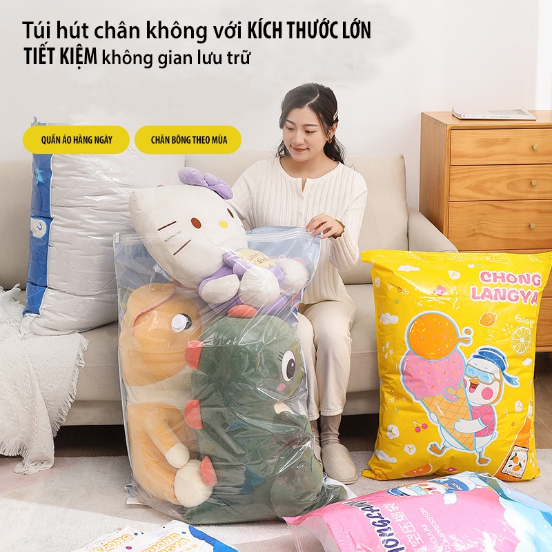 Túi Hút Chân Không Đựng Quần Áo BELLEVIE Túi Đựng Quần Áo, Chăn Màn CHỐNG BỤI BẨN NẤM MỐC Tiết kiệm diện tích