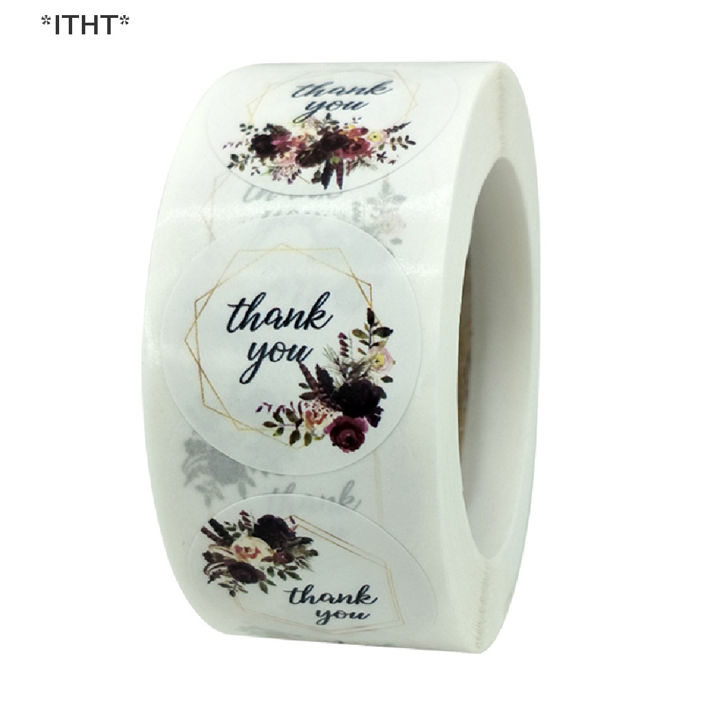 Set 500 Miếng Dán Niêm Phong Bao Bì Quà In Chữ Thank You Độc Đáo Tiện Dụng