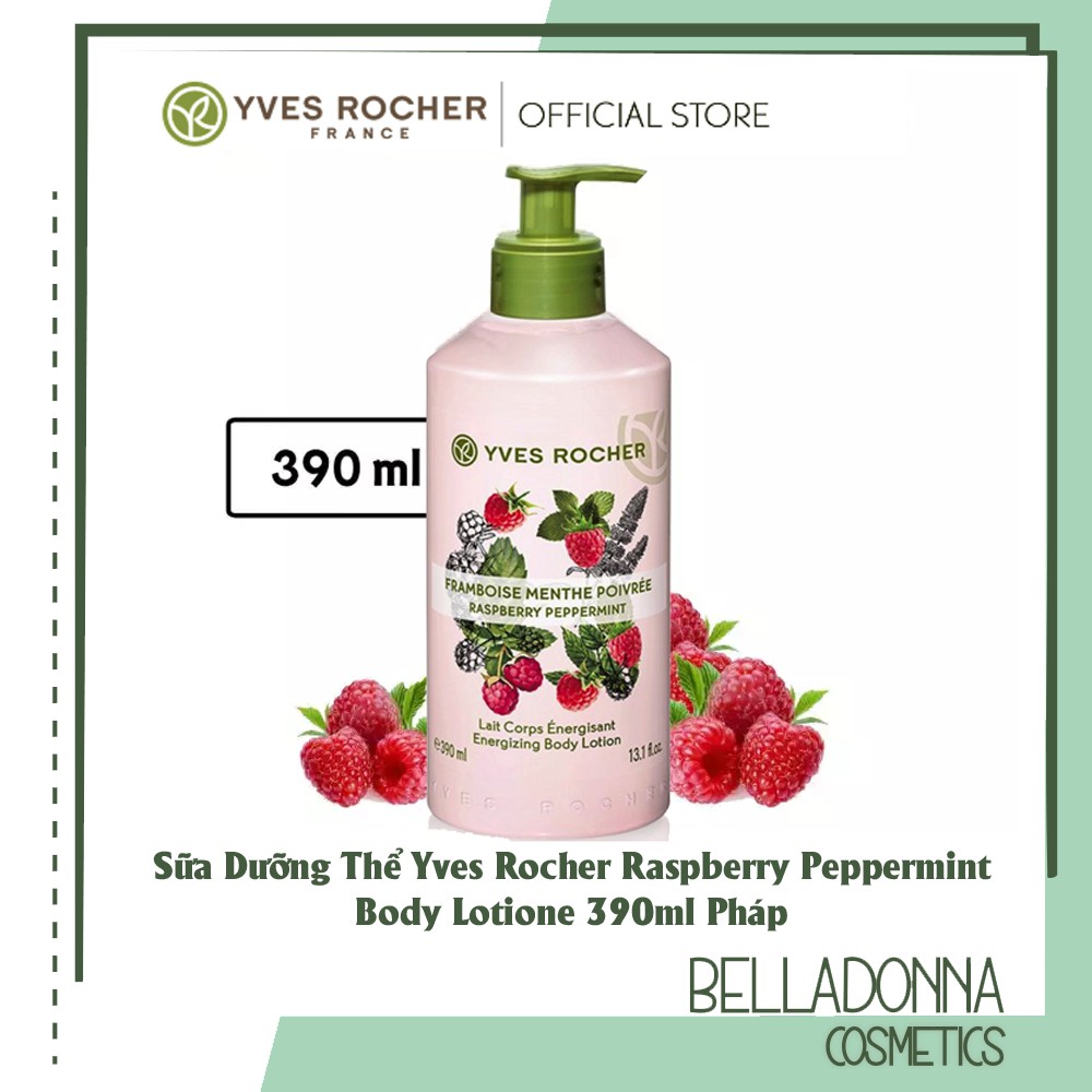 [CHÍNH HÃNG] Sữa Dưỡng Thể Yves Rocher Raspberry Peppermint Body Lotione 390ml