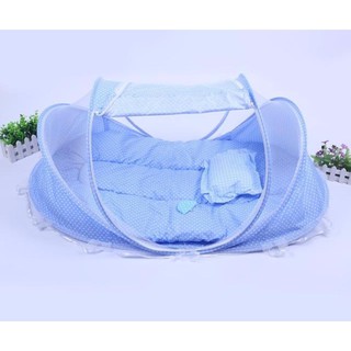 Nệm Mùng Di Động Cho Bé Có Nhạc (Màu Xanh)