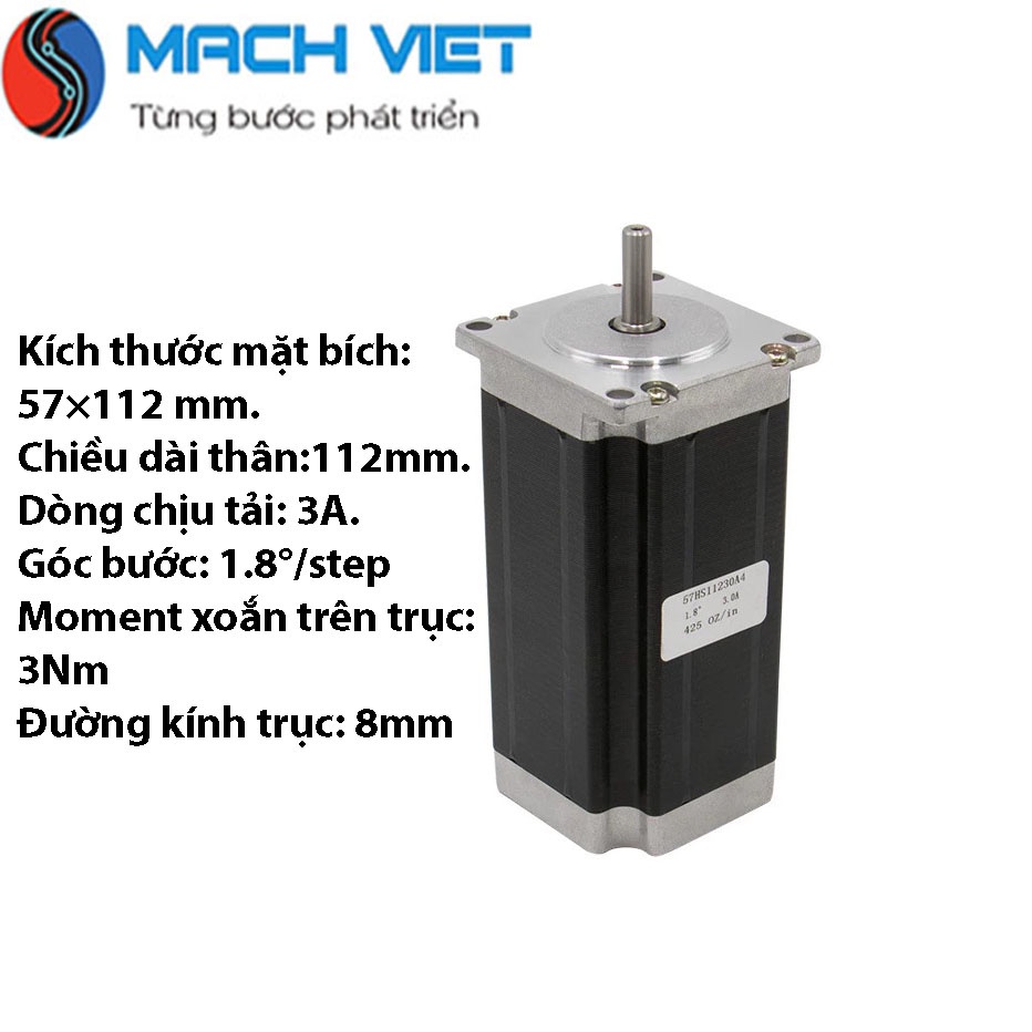 Động cơ bước 57 giá rẻ - Step motor 57  - Bảo hành 6 tháng - Hỗ trợ kỹ thuật