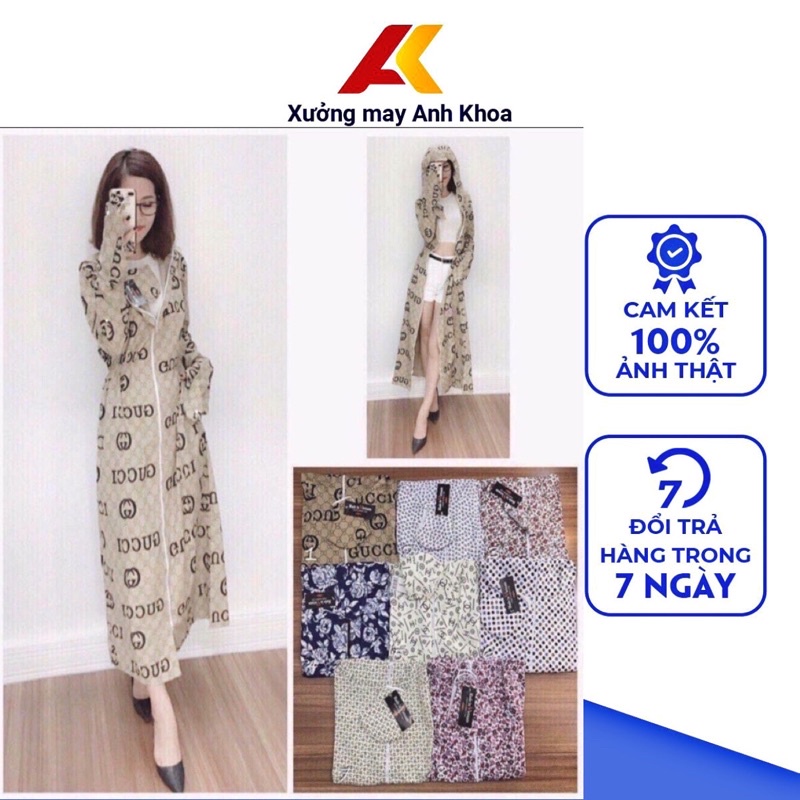Áo chống nắng toàn thân vải thô kate
