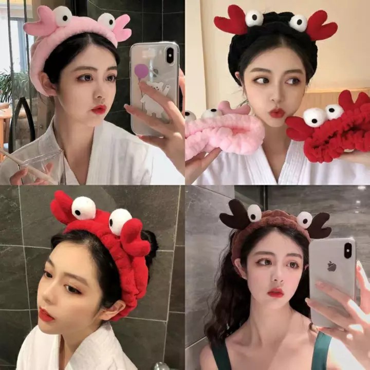 Băng Đô Turban Con Cua 3D Mắt Lồi Siêu Cute