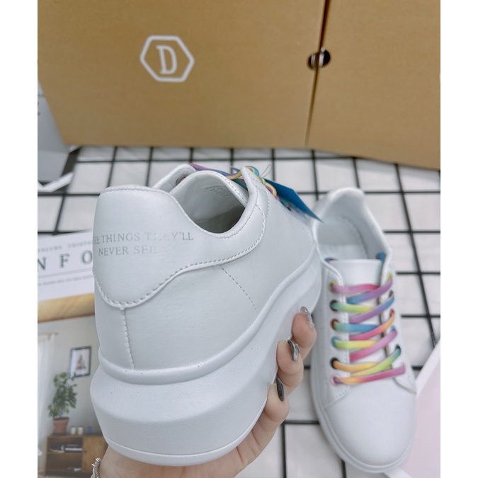[CHÍNH HÃNG] GIÀY THỂ THAO DOMBA RAINBOW DÂY 7 MÀU GÓT DA TRẮNG - DOMBA HIGH POINT RAINBOW H-9120 - FULLBOX CÓ SẴN