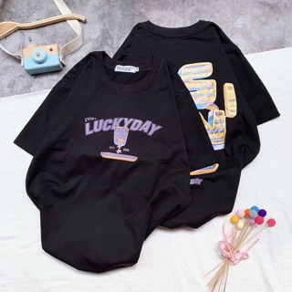 [Ảnh thật + Có VIDEO ở sau] Áo thun Unisex tay ngắn Tsun lucky