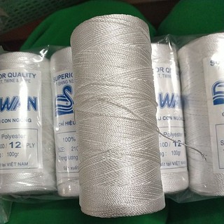 1 cuộn chỉ dù, dây nhợ, dây dù size 0.8-1.4mm 210D hiệu con Ngỗng