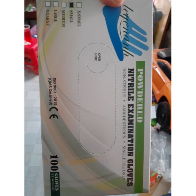 combo 10 hộp 50 đôi bao tay xanh size M