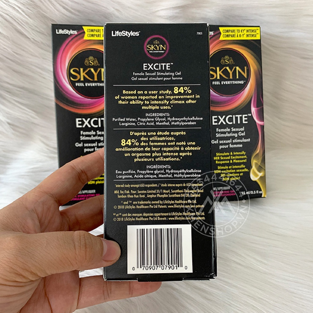 Gel bôi trơn tăng khoái cảm cho phụ nữ LifeStyles Excite 15ml