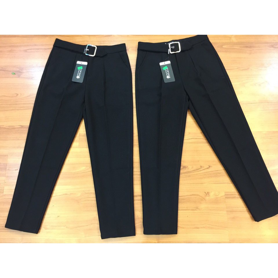 Quần baggy nữ đai vuông