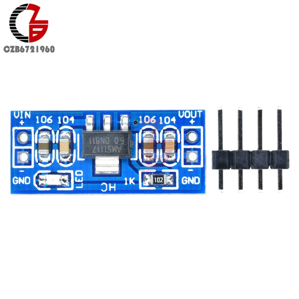 LM1117 AMS1117 DC-DC 6V-12V to 5V Step Down Power Converter Supply Module Voltage Converter Supply for Arduino Raspberry Pi