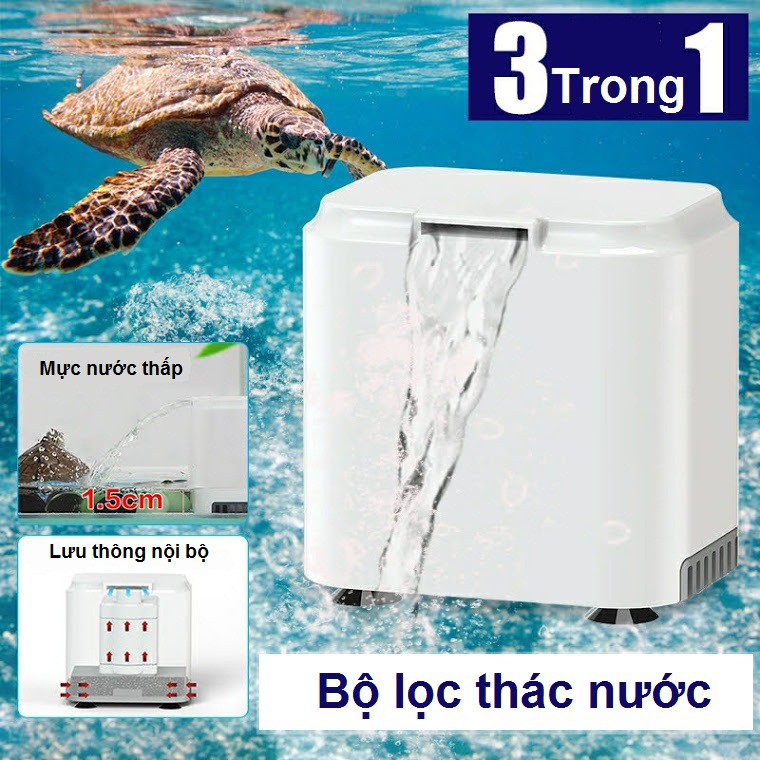 Bộ lọc nước thấp bể rùa 3 trong 1