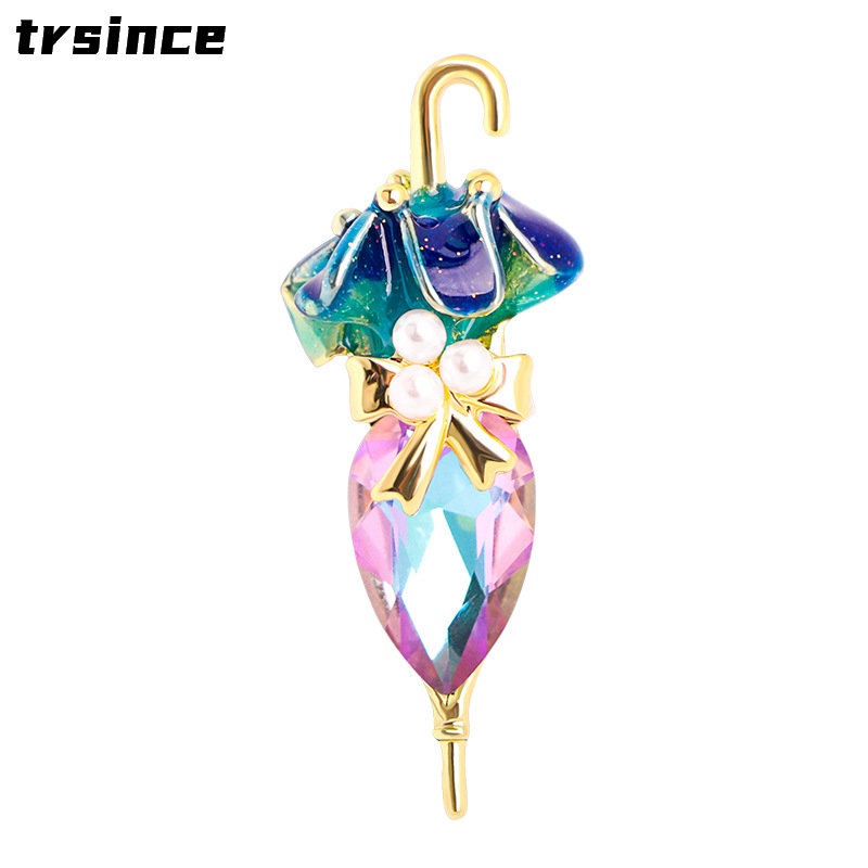 Ghim Cài Áo Hình Cây Dù Đính Ngọc Trai Nhân Tạo Thời Trang