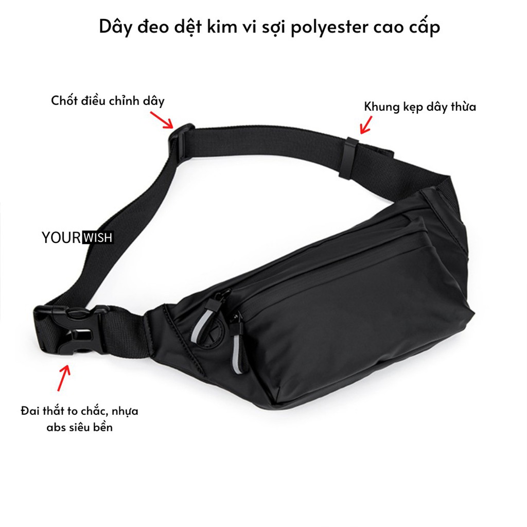 Túi đeo chéo nam nữ Unisex thời trang siêu nhẹ chống nước Clickigo
