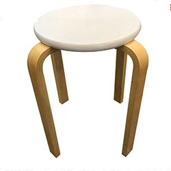 Ghế gỗ chân dẹp - 3 màu (Hàng tháo rời)
