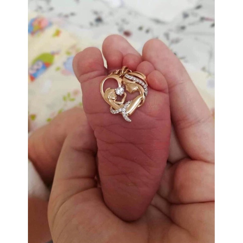 MẶT DÂY CHUYỀN MẸ CON VÀNG 585 CỦA NGA