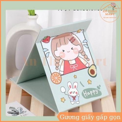 Gương Giấy Để Bàn Gấp Gọn, Gương Trang Điểm Gấp Giấy Tiện Lợi