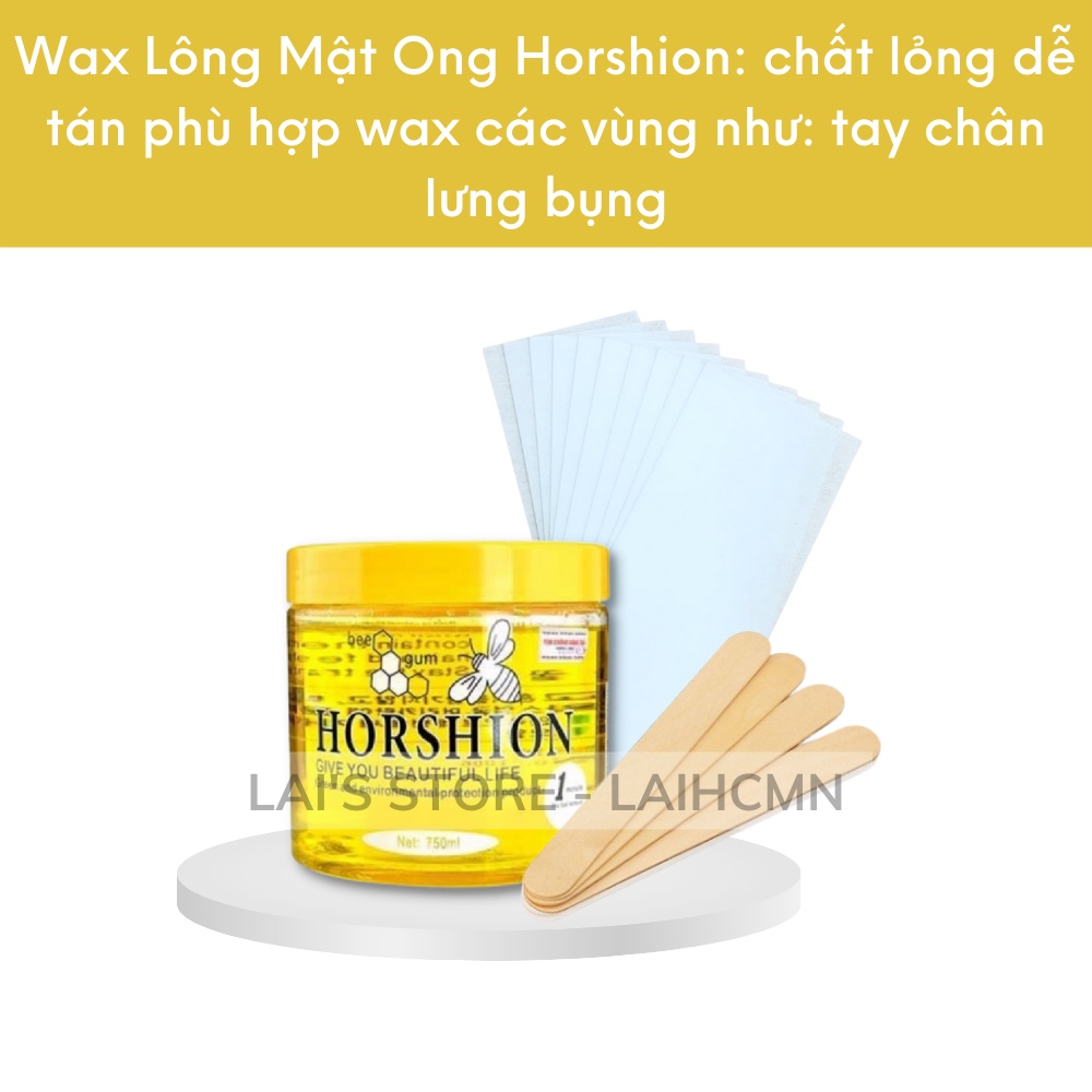 Combo gel và giấy wax lông Horshion 100 tờ tặng que gỗ