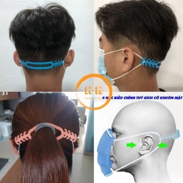 Dây Đeo Khẩu Trang Chống Đau Tai [Hỏa Tốc 30P] - Quai Gài Khẩu Trang - Silicone Mềm Không Hằn Da