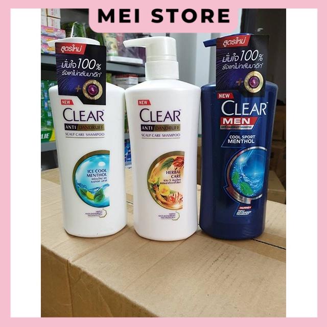 Dầu Gội Clear Men/ Bạc Hà &amp; Hoa Anh Đào Thái Lan Mẫu Mới 410 ml