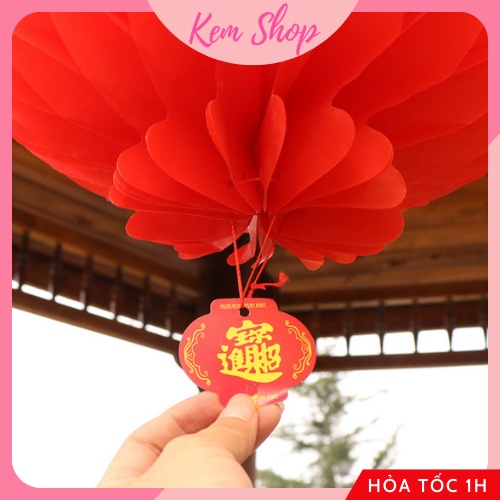 Đèn lồng đỏ, đèn lồng chữ Phúc size nhỏ 10-25cm chống nước trang trí lễ cưới, Tết, trung thu - Kem Shop K299