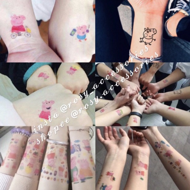 ROSY - HÌNH XĂM DÁN TATTOO MINI PEPPA PIG CUTE
