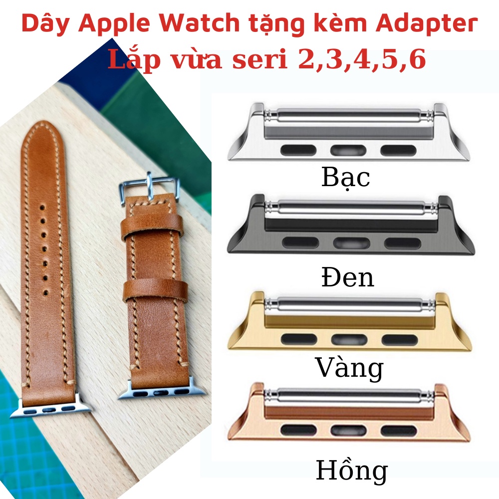 Dây Apple Watch Vnstrap dây đeo đồng hồ Apple Watch series 3 4 5 6 7 se da thảo mộc 38mm 40mm 42mm 44mm iwatch Vachetta