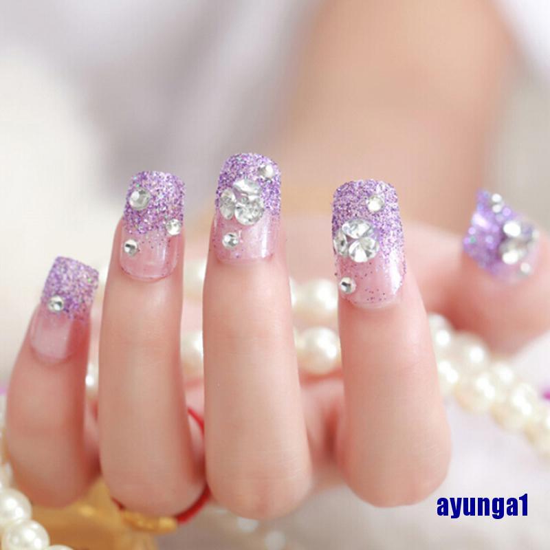 24 Móng Tay Giả Bằng Nhựa Acrylic Yunga1