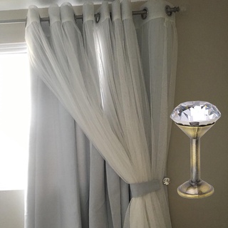 Bộ 2 Móc Treo Rèm Cửa Đính Đá Pha Lê Đơn Giản