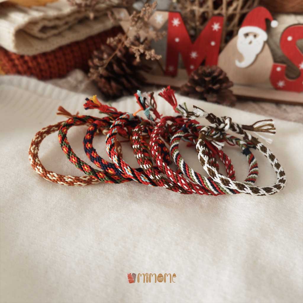 Vòng Kumihimo Giáng Sinh