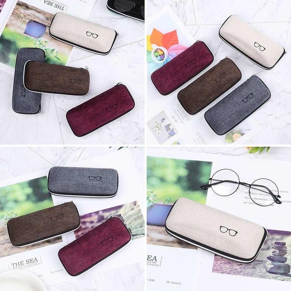 Hộp Đựng Mắt Kính Có Dây Kéo Họa Tiết Vintage Giá Đỡ