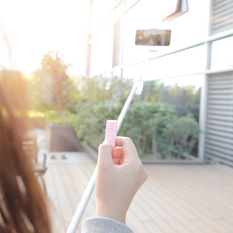 Gậy selfie điều khiển không dây hợp kim nhôm Cao cấp - LED chiếu sáng - Hoco K10A Magnie | BigBuy360 - bigbuy360.vn