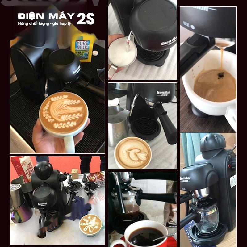 Máy pha cafe, máy pha cà phê Espresso Gemilai 2008 chính hãng - giá tốt nhất shopee
