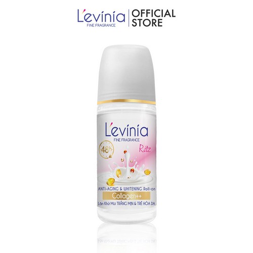 Lăn Khử Mùi Trắng Mịn & Trẻ Hóa Da Collagen++ RITZ L'evinia 55g