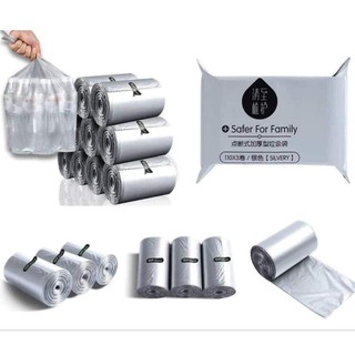 TÚI ĐỰNG RÁC TỰ TIÊU CUỘN 110 CÁI MÀU BẠC GIAN HANG GIA UU DAI KHAI TRUONG 2019 -KSVH