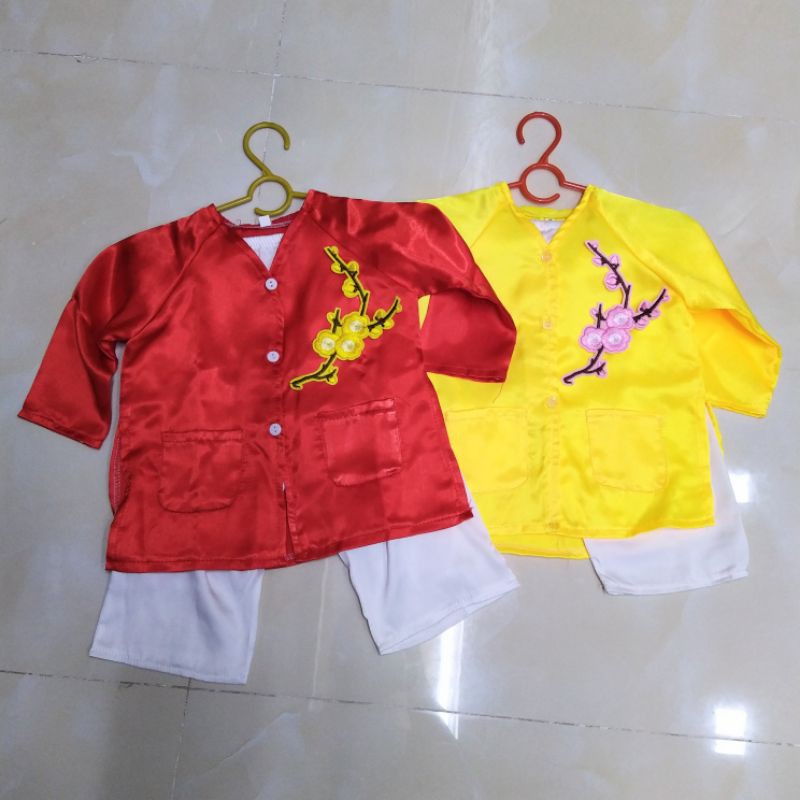 Bà Ba Bé Gái - Mẫu Hoa Mai/Đào