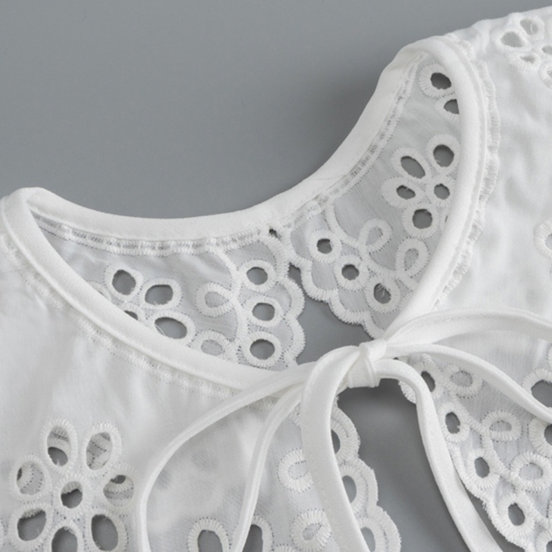 Khăn Choàng Cổ Giả Jacquard Rỗng Buộc Dây Họa Tiết Hoa Sen Trang Trí Dành Cho Nữ