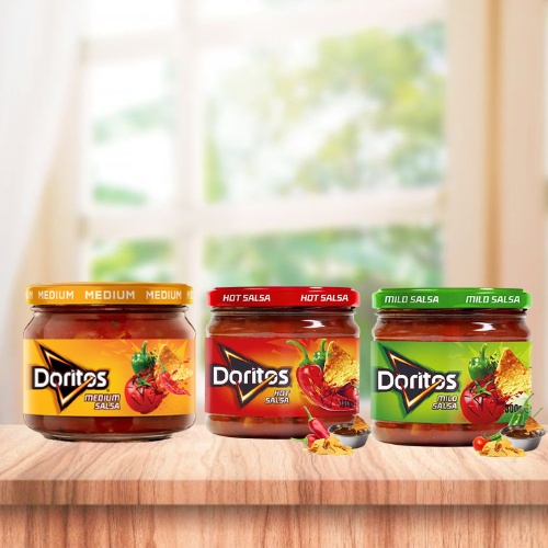 Sốt salsa Doritos chấm bánh snack, salad, bánh taco, tortilla hũ 300g