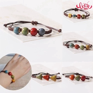 Vòng tay hạt gốm sứ kiểu dáng phong cách dân tộc hàn quốc