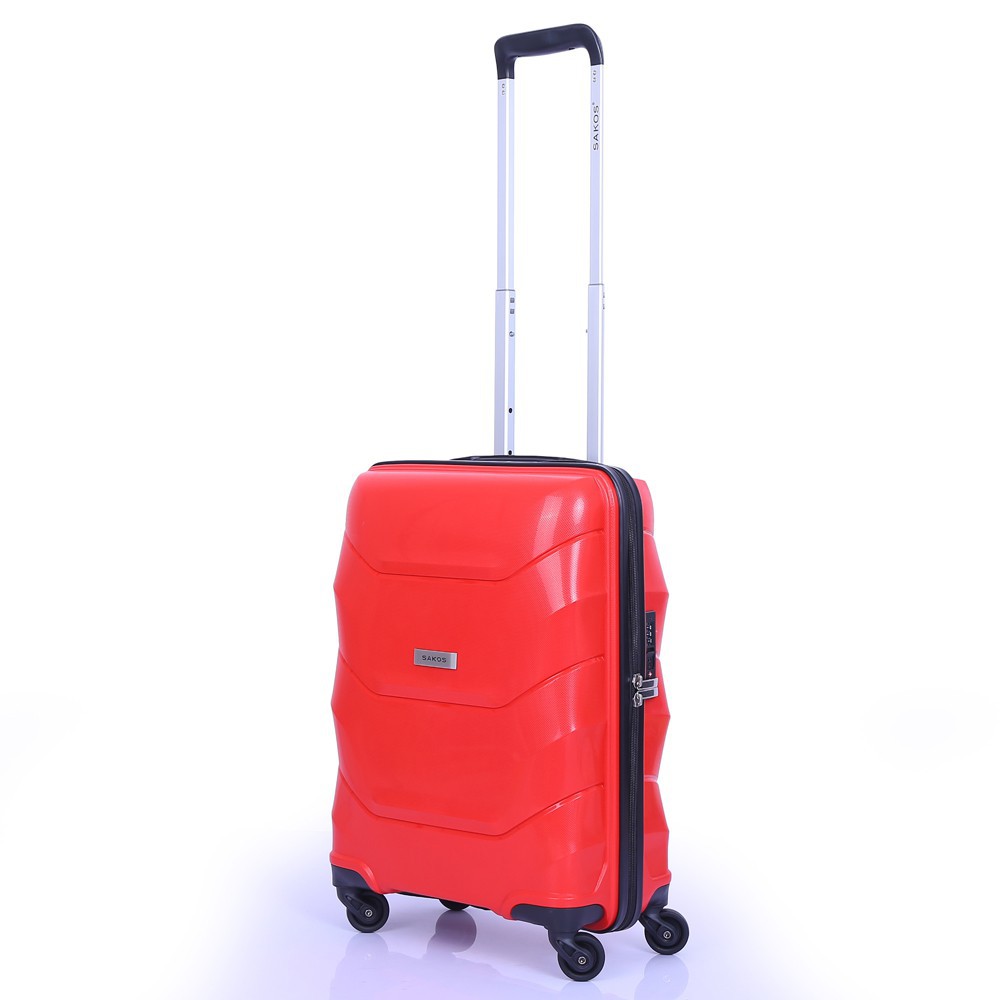 Vali nhựa du lịch SAKOS MILANO Z22 (Size Cabin/ 20inch/ TSA/ Màu Đỏ)(Free Ship)