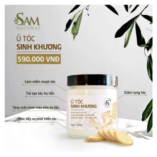 Dầu ủ tóc Sinh Khương nguyên tép gừng tự nhiên