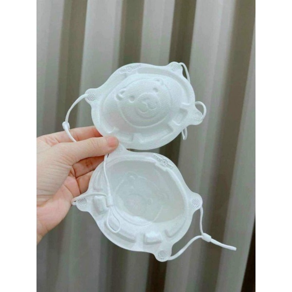 Set 3 cái khẩu trang gấu UNI MASK cho bé từ 0-3 tuổi