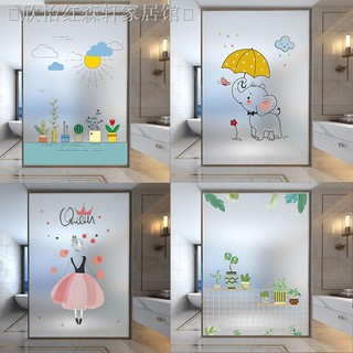 Miếng Dán Mờ Cửa Kính Nhà Tắm / Nhà Vệ Sinh Trong Suốt