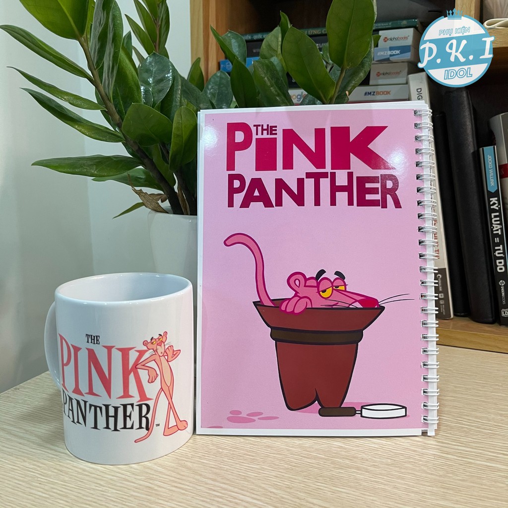 BỘ COMBO CỐC + NOTEBOOK PINK PANTHER BÁO HỒNG - QUÀ TẶNG ĐẶC BIỆT