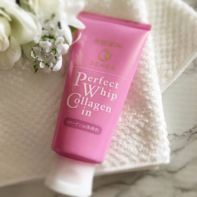 Sữa rửa mặt Senka Dưỡng Ẩm Mịn và Săn Chắc Da Perfect Whip Collagen In 120g của Nhật.