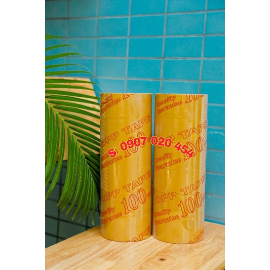 Băng keo opp trong/đục 100yard 1kg cây 6 cuộn lõi 4li