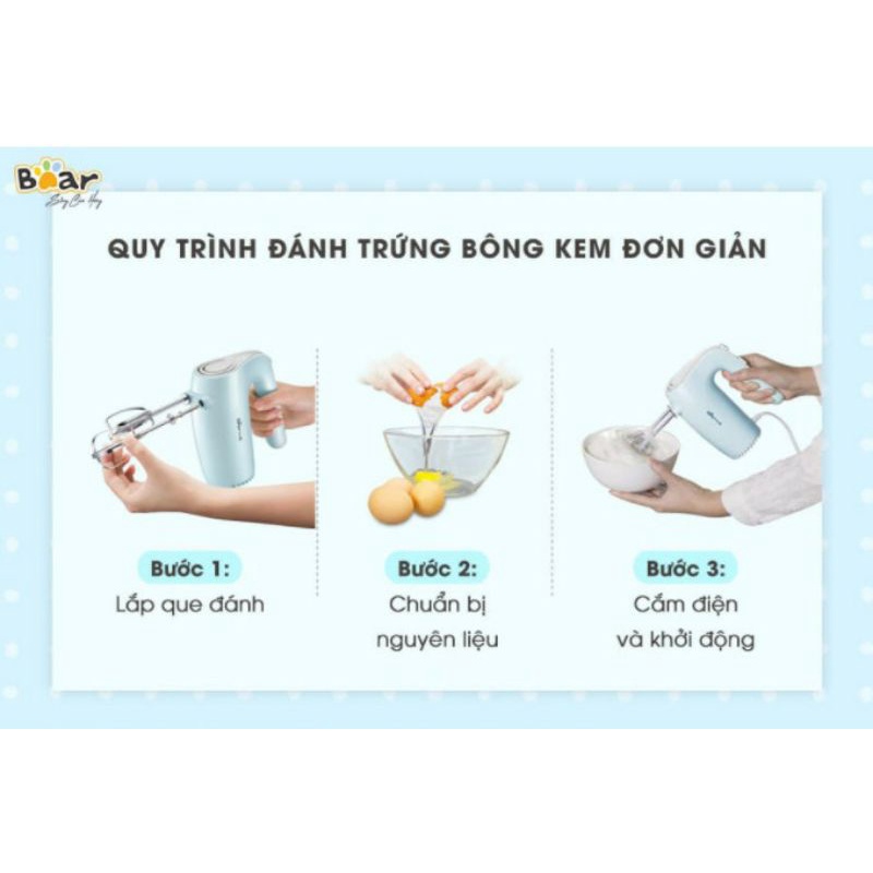 Máy đánh trứng cầm tay Bear DDQ-B02P5 tiện lợi và đảm bảo an toàn tuyệt đối