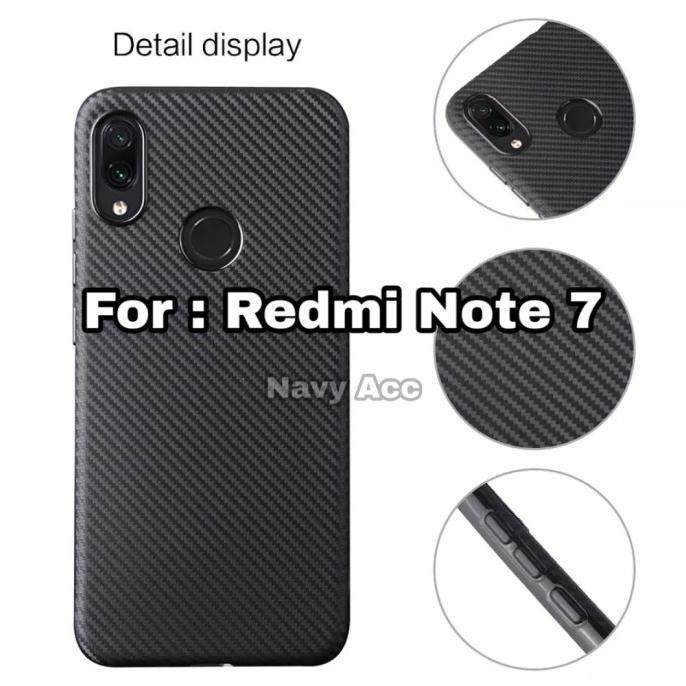 Ốp Điện Thoại Sợi Carbon Cho Redmi Note 7 / Softcase Redmi Note 7 Nyc-859