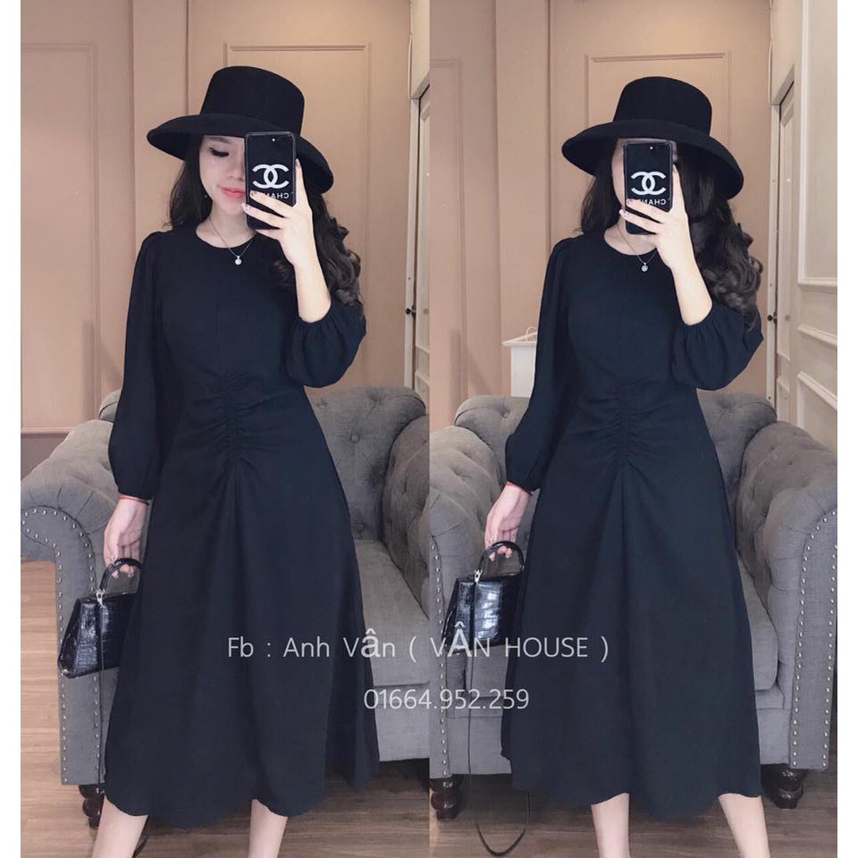 VÁY NHÚM TAY BỒNG CỰC XINH