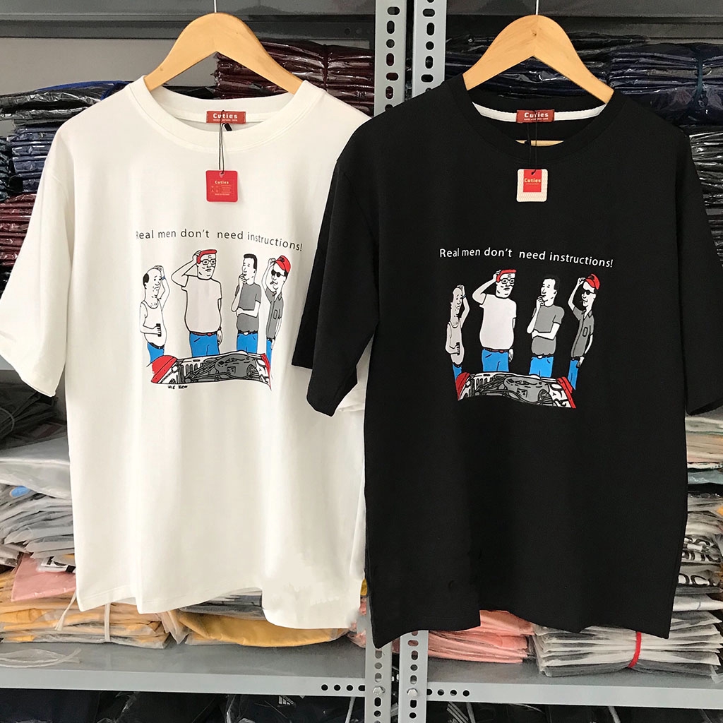 Áo Thun Unisex REALMEN G466, Tay Lỡ Form Rộng