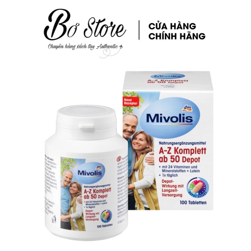 Vitamin Tổng Hợp Mivolis A Z Depot ab 50, 100 Viên